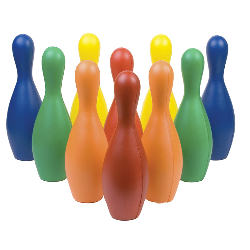 Chsfbpinsetclr Multicolor Foam Bowling Pin Set