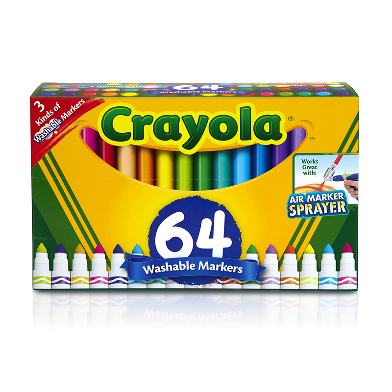 Crayola Bin588180 Crayola Wash Broad Line Marker, Pack Of 64