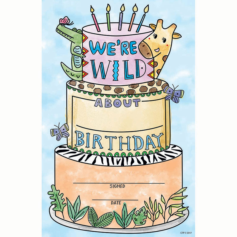 Ctp2481 Safari Friends Happy Birthday Award