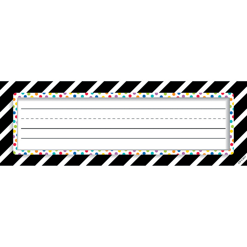 Ctp4299 Bold Stripes & Dots Nameplates