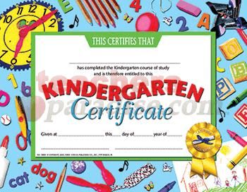 H-va601 Kindergarten Certificate Miscellaneous Supply