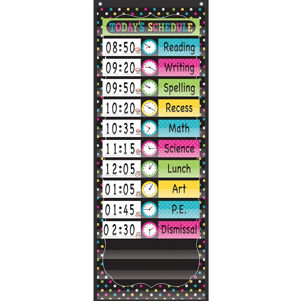 Tcr20752 Chalkboard Brights 14 Pocket Daily