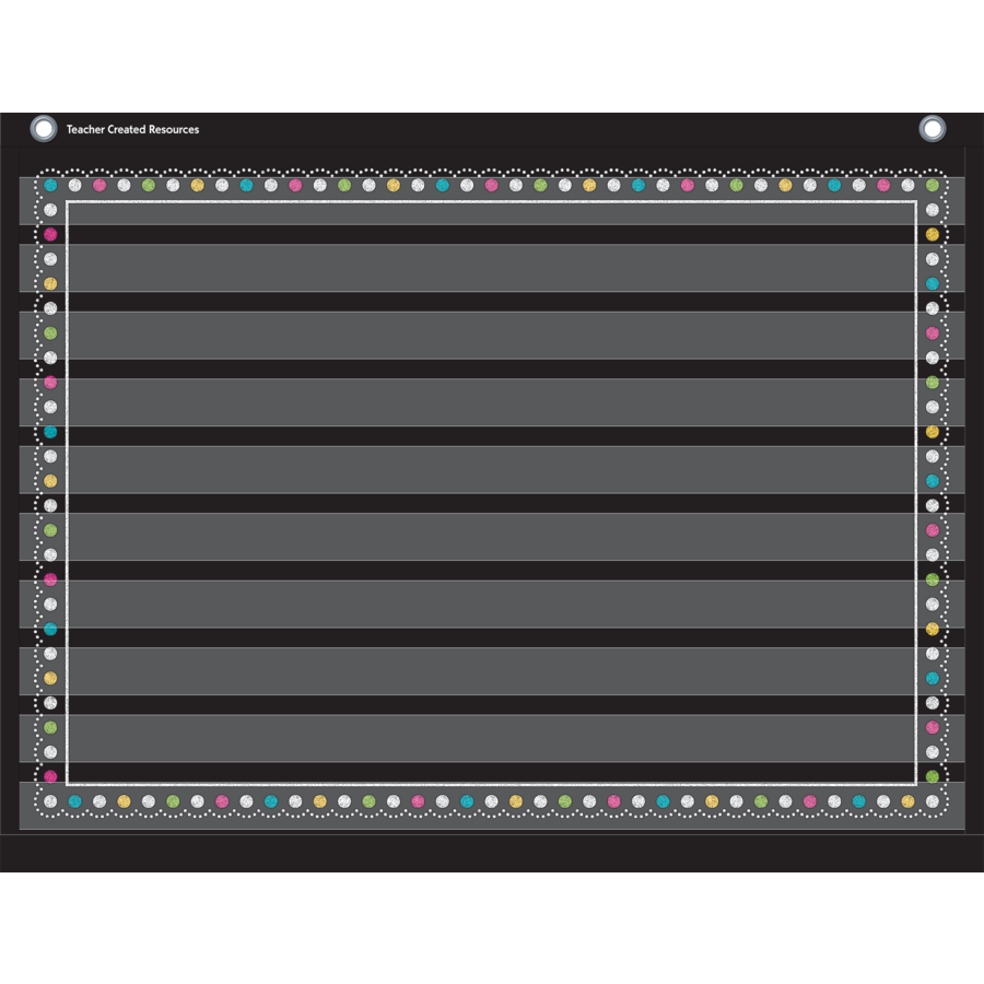 Tcr20774 Chalkboard Brights 10 Pocket, 17 X 22