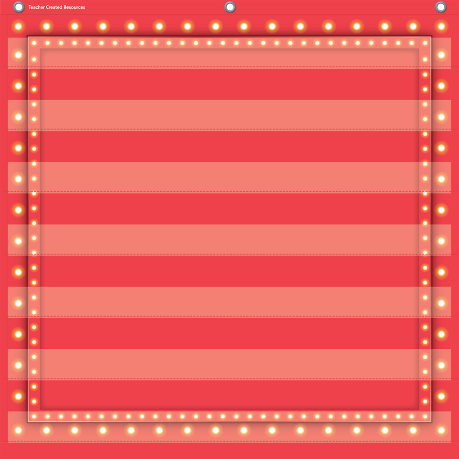 Red Marquee 7 Pocket Chart, 28 X 28