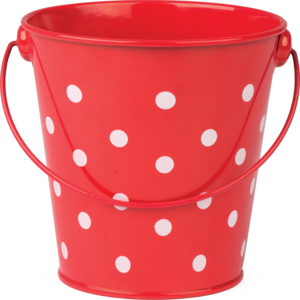 Polka Dots Buckets, Red