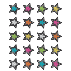 Chalkboard Brights Stars Stickers