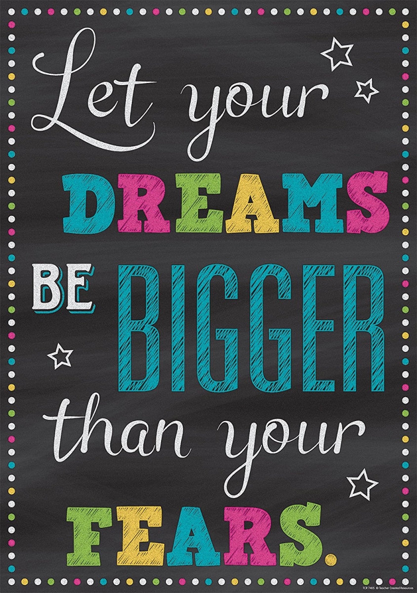 Tcr7405 Let Your Dreams Be Bigger Than Your Fears Positive Poster