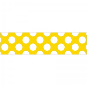 Carson Dellosa Cd-108349 Polka Dot Straight Borders, Yellow