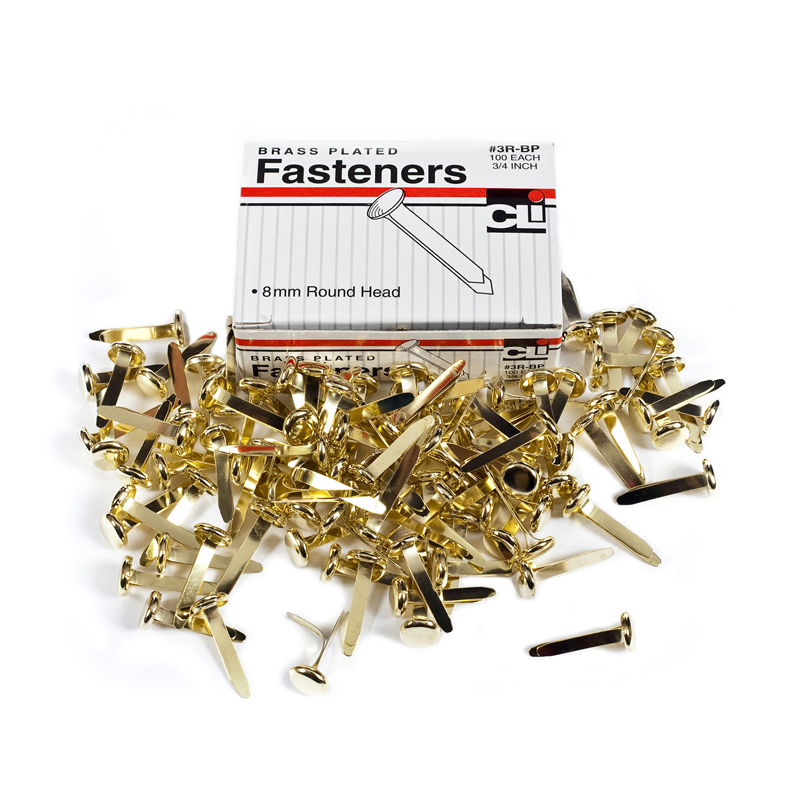Charles Leonard Chl3rbpbn 0.75 In. Brass Paper Fasteners - Pack Of 20