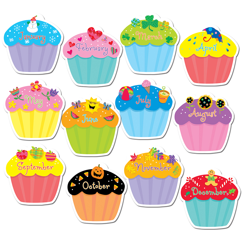 Ctp5938bn Cupcakes Jumbo Cut Outs - Pack Of 4