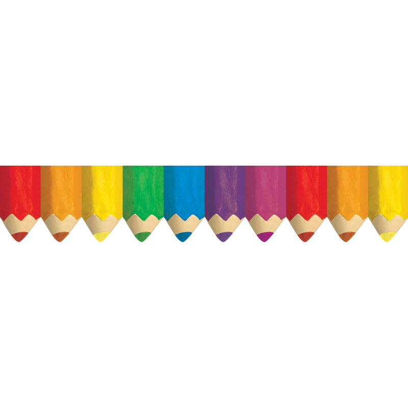 Ctp6475bn Colored Pencils Border - Pack Of 6