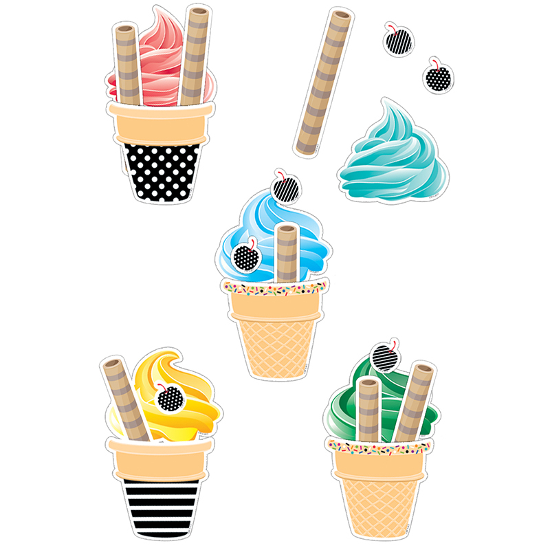 Ctp8219 Happy Birthday Ice Cream Cones Cut-outs