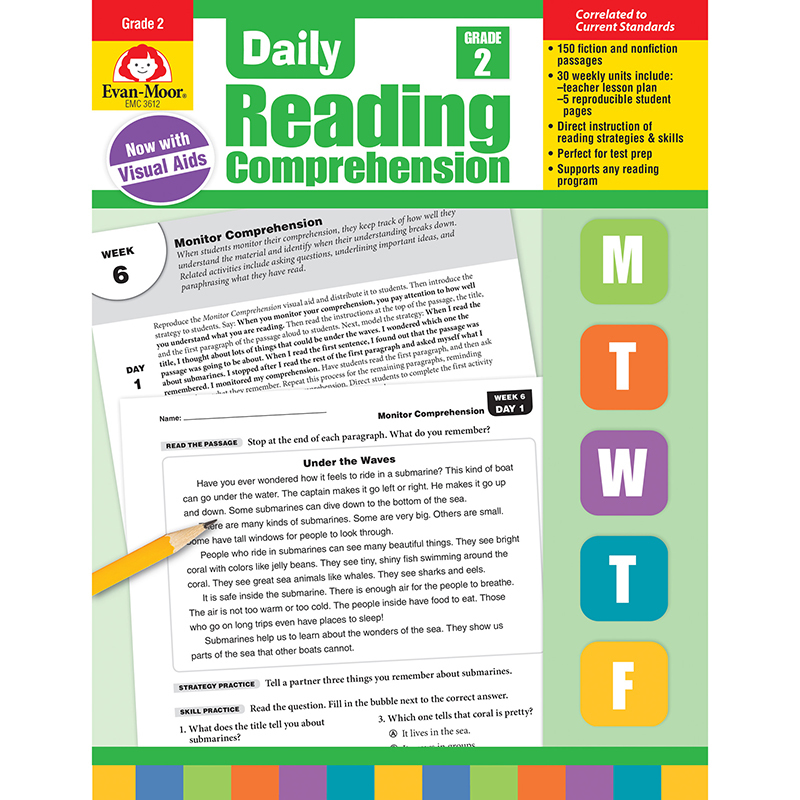 Emc3612 Daily Reading Comprehension, Grade 2