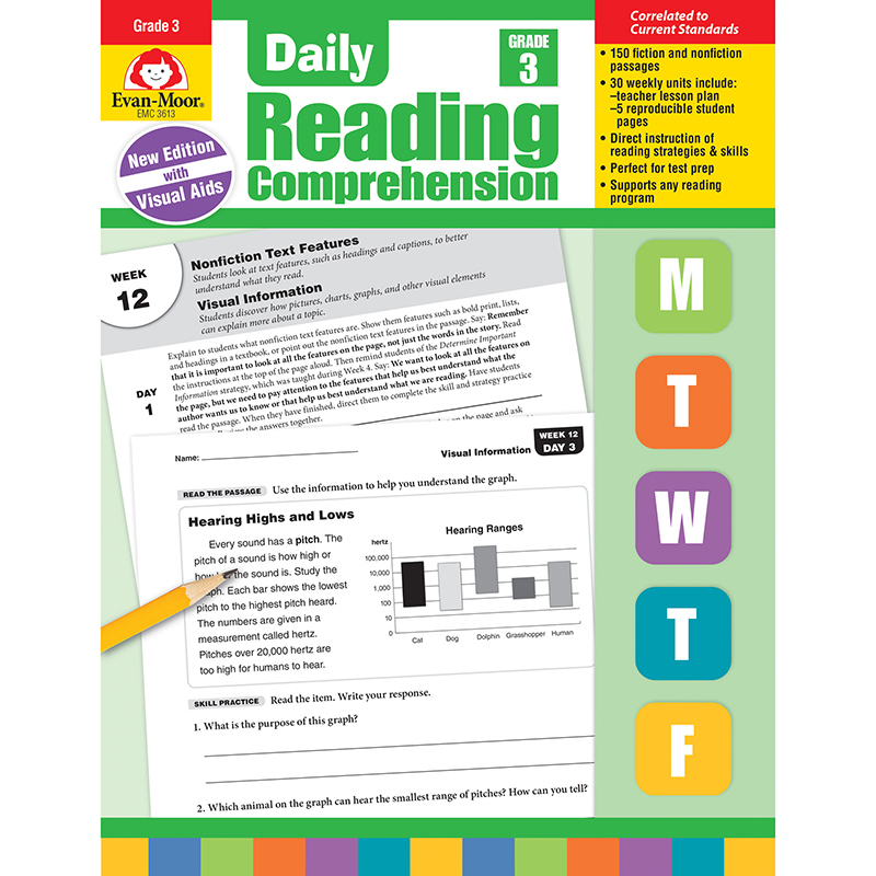 Emc3613 Daily Reading Comprehension, Grade 3