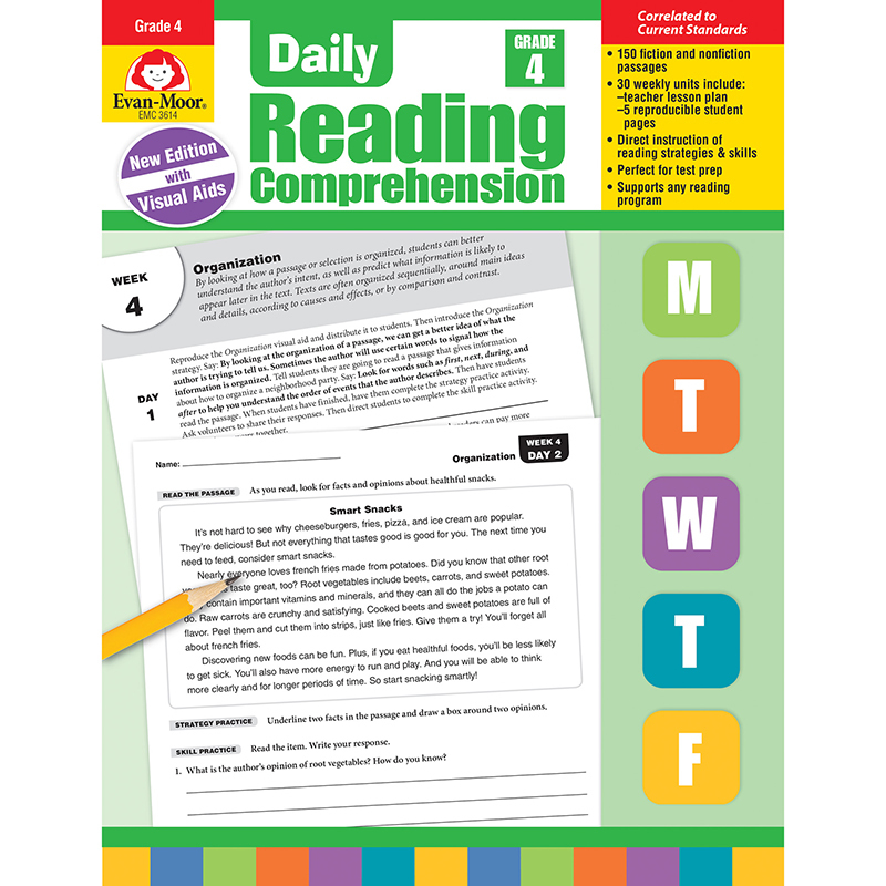 Emc3614 Daily Reading Comprehension, Grade 4