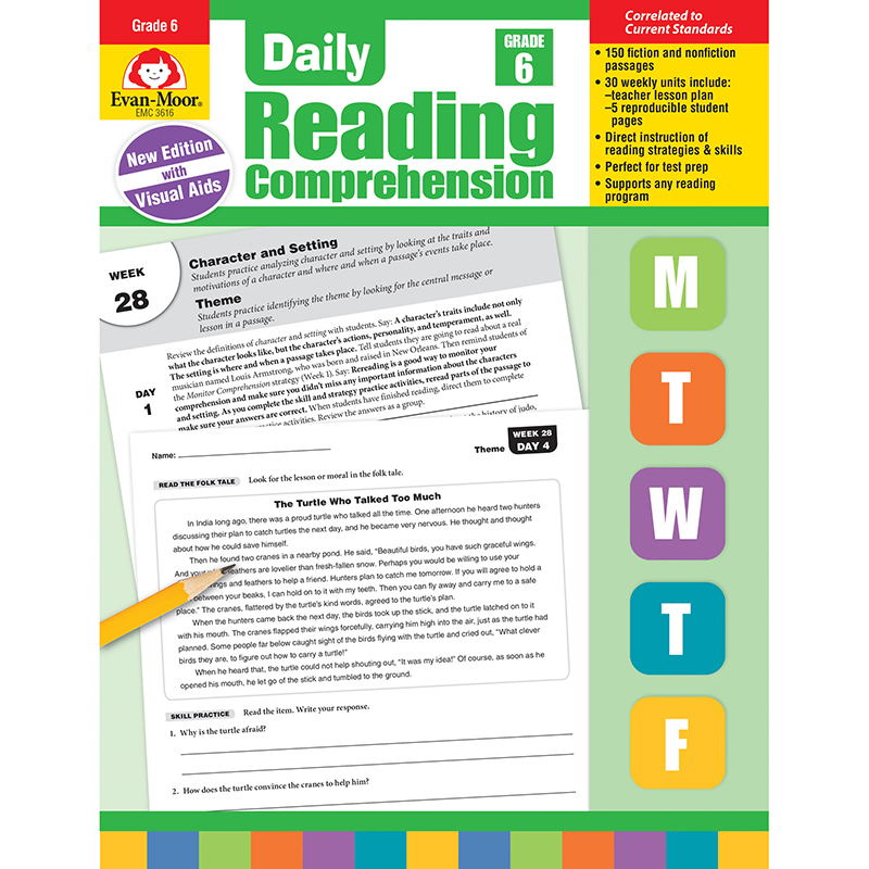Emc3616 Daily Reading Comprehension, Grade 6