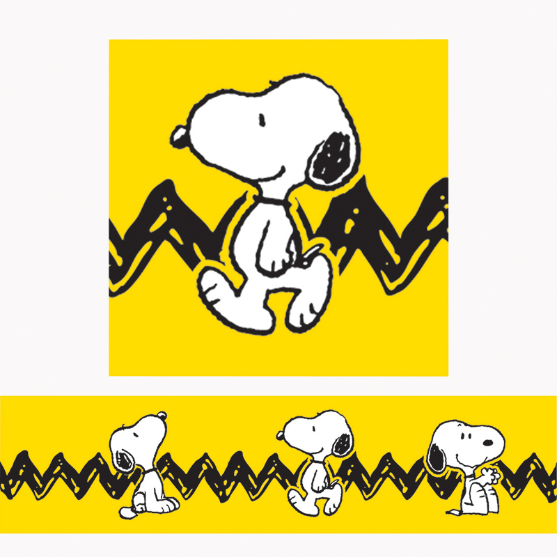 Eu-845253bn Peanuts Yellow With Snoopy Deco Trimmer - Pack Of 6