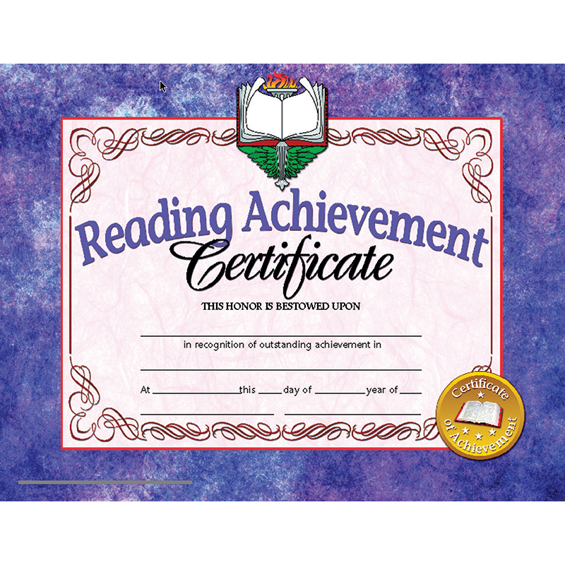 H-va677bn Reading Achievement Certificate Inkjet Laser - Pack Of 6