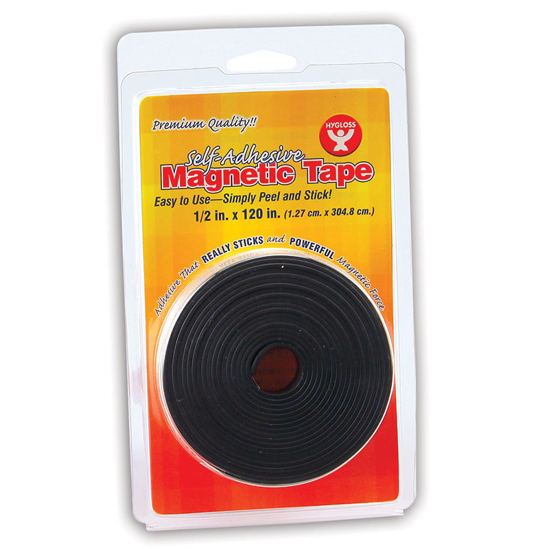 Hygloss Products Hyg61425bn Magnetic Tape, 0.5 X 25 In. - Pack Of 3