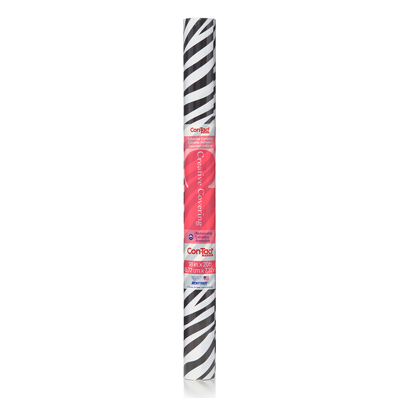 Kit20fc9at02bn Contact Adhesive Roll, Zebra Print - Pack Of 2