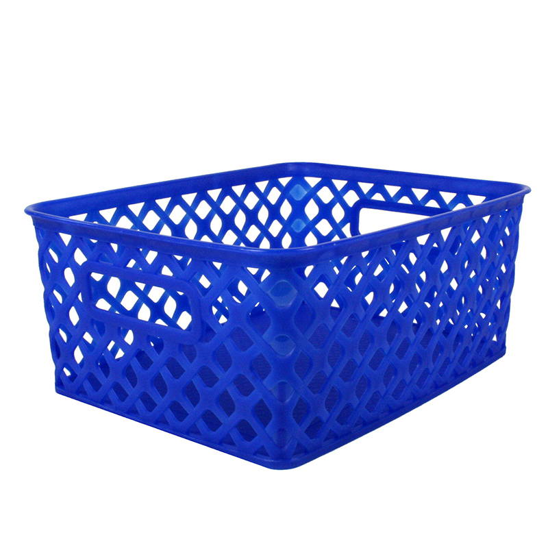 Romanoff Products Rom74004bn Small Woven Basket, Blue - 3 Each - Pack Of 3