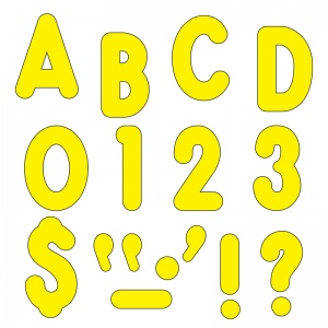 EAN 6788822048014 product image for T-79414BN 7 in. Upper Case Billboard Font Ready Letters Set, Yellow - Pack o | upcitemdb.com