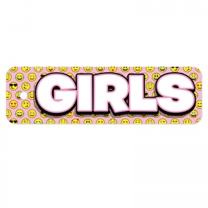 Top10151 Plastic Hall Emoji Girls Pass