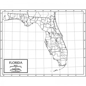 Kappa Map Group Uni21176 Florida Outline Map Paper