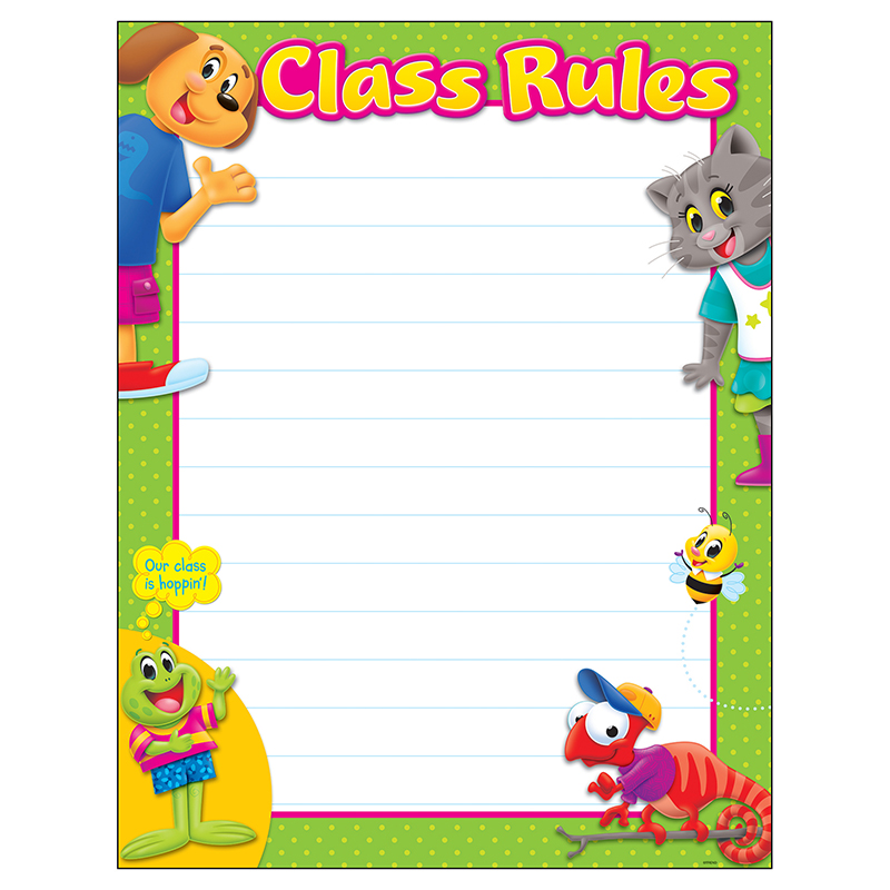 UPC 078628384598 product image for Trend Enterprises T-38459 Class Rule Playtime Pals Learn Chart | upcitemdb.com