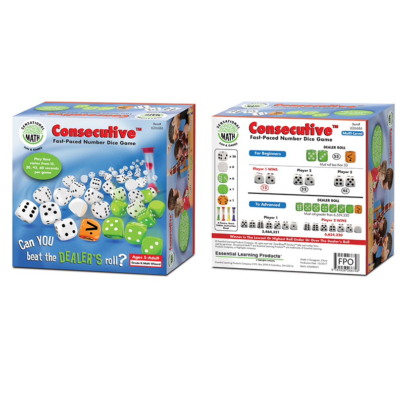 Elp626686 Consecutive Fastpaced Number Dice Game