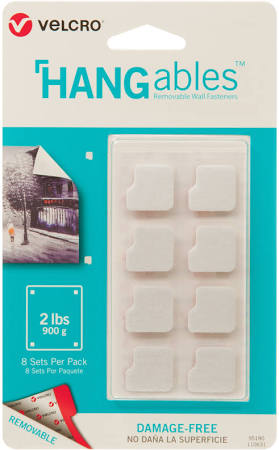 0.75 In. Squares Removable Wall Fasteners - 8 Count