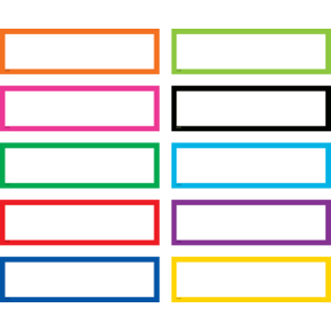 5.25 X 1.5 In. Colorful Labels