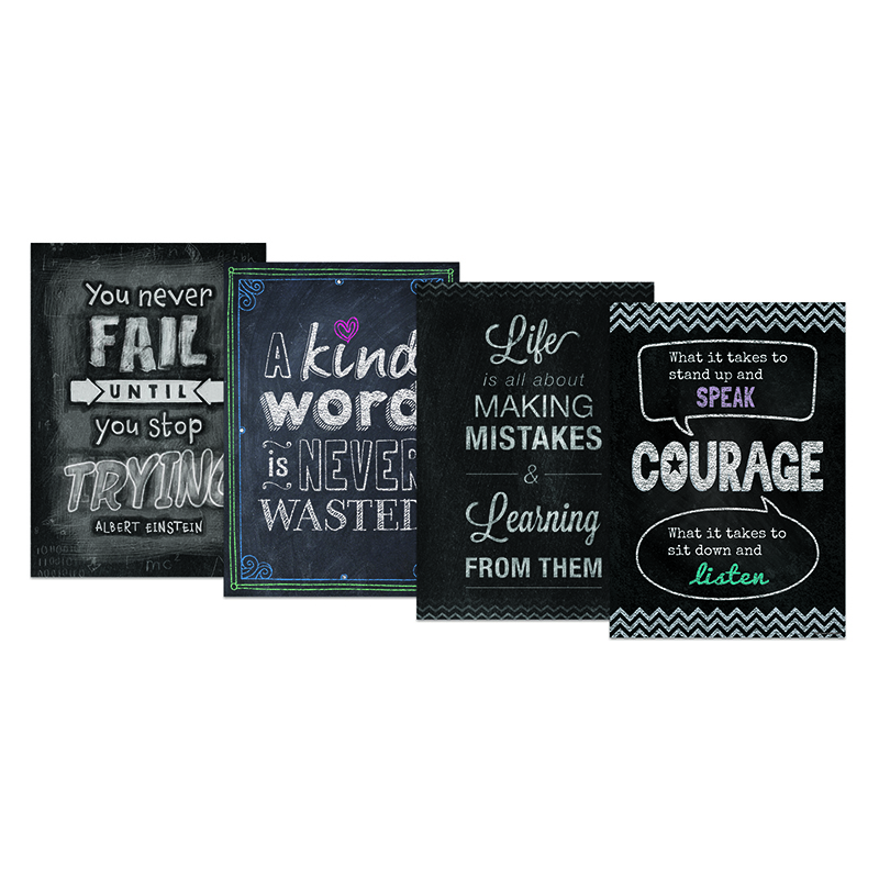 Ctp0564 13.37 X 19 In. Inspire U Chalk It Up Poster Pack Of 4