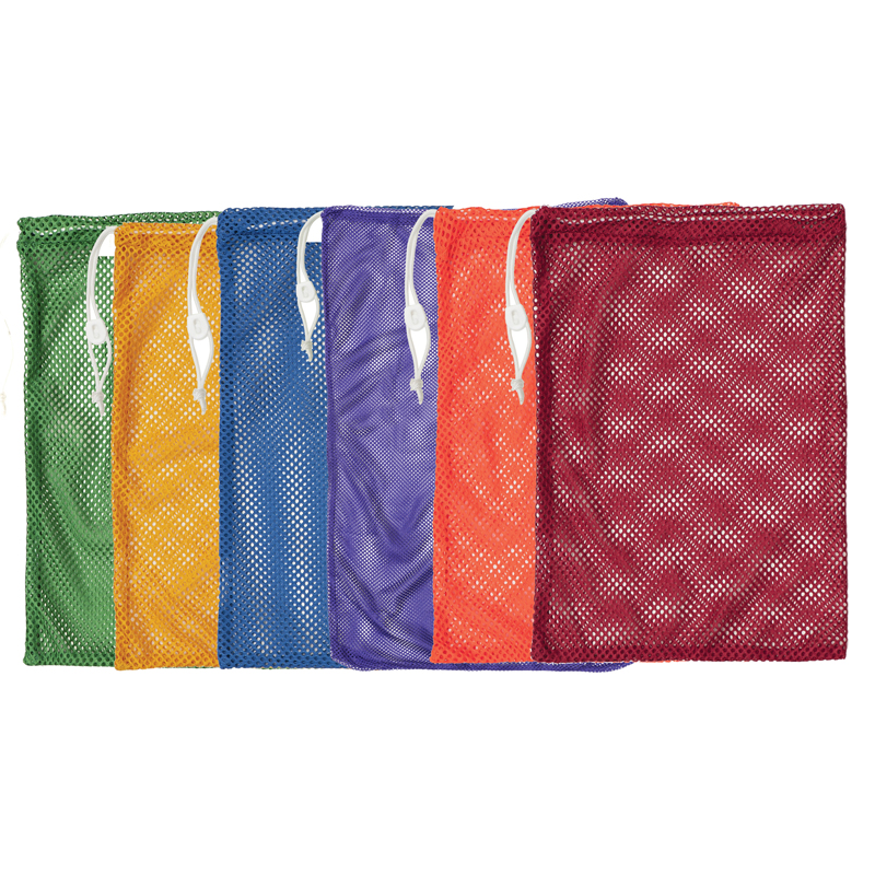 Chsmb18set Small Mesh Equipment Bag Assorted Colors - Set Of 6