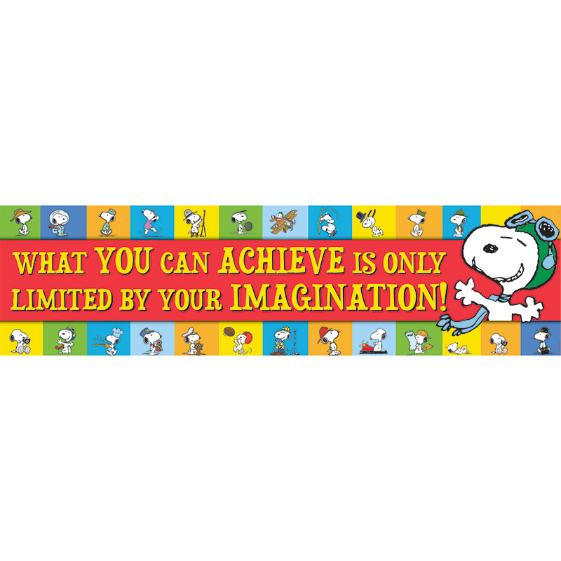 UPC 073168293423 product image for Educators Resource EU-849467 17 x 22 in. Peanuts Achieve Horizontal Banner | upcitemdb.com