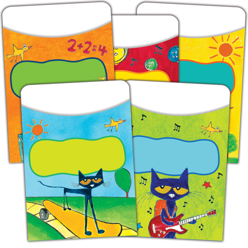 Ep-63923bn Pete The Cat Library Pocket - Pack Of 6