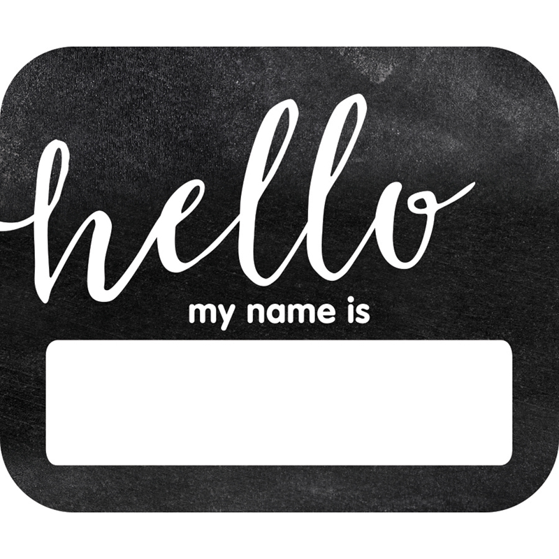 Carson Dellosa Cd-150063bn Industrial Chic Hello Name Tags School Girl Style - Pack Of 6