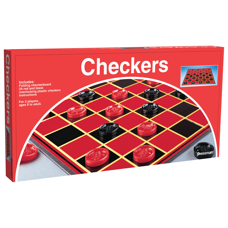 Pressman Toys Pre111212bn Checkers, 24 Red & Black - Pack Of 6