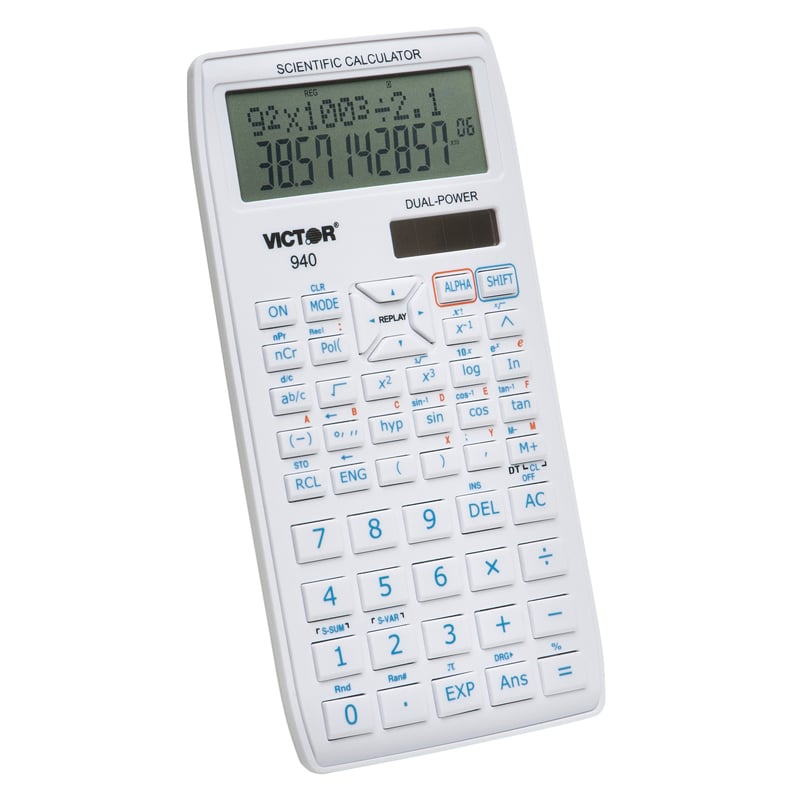 Victor Technology Vct940bn Scientific Calculator With 2 Line Display - Pack Of 3