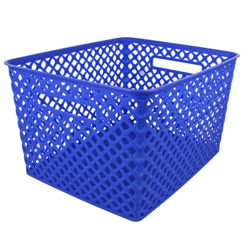 Romanoff Products Rom74204bn Large Blue Woven Basket - Pack Of 3