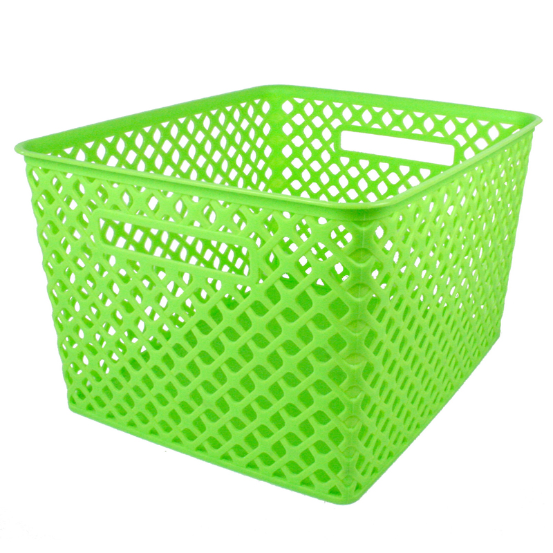 Romanoff Products Rom74215bn Large Lime Woven Basket - Pack Of 3