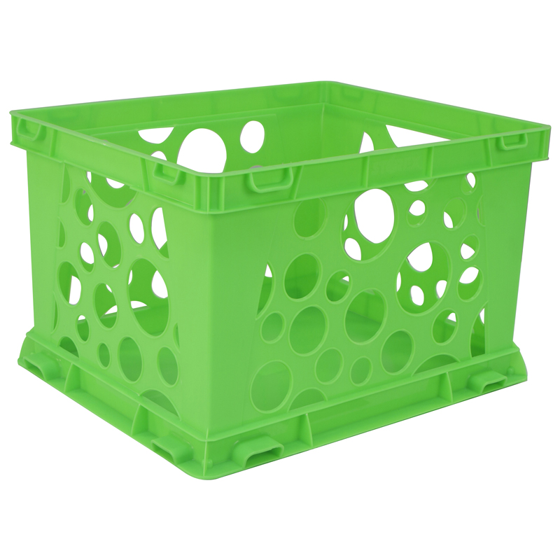 Stx61493u24cbn School Mini Crate, Green - Pack Of 6