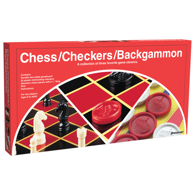 Pressman Toys Pre111312bn Chess, Checkers & Backgammon Games - Pack Of 2