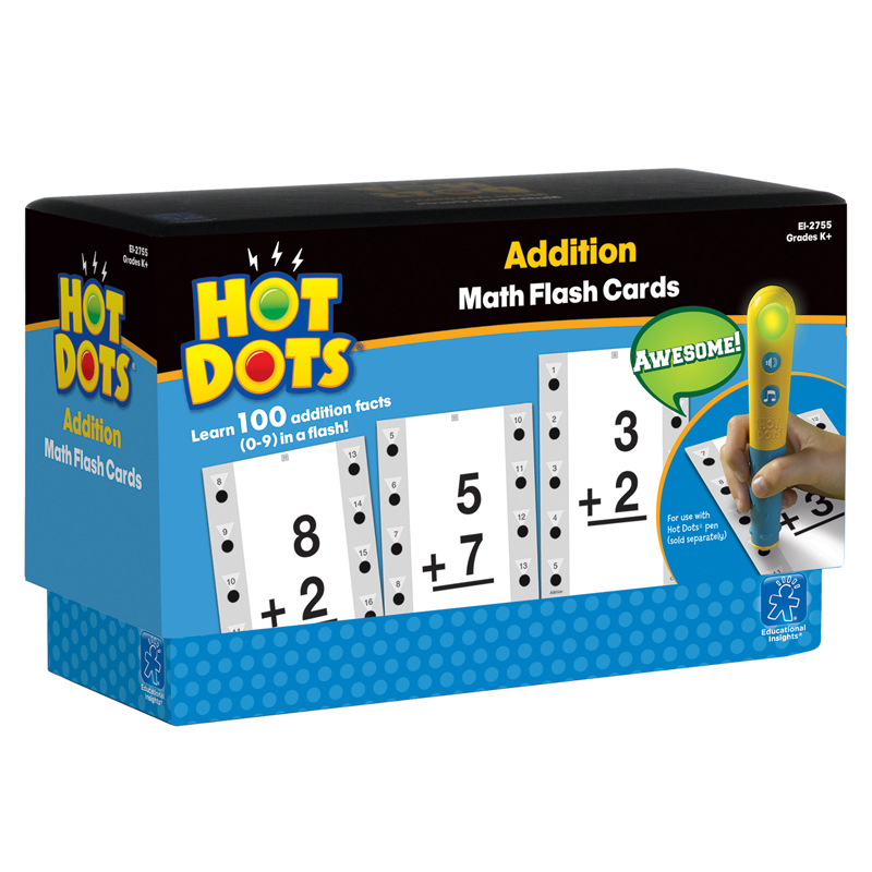 UPC 675904934098 product image for EI-2755BN Hot Dots Addition Facts 0-9 Math Flash Cards - Pack of 2 | upcitemdb.com