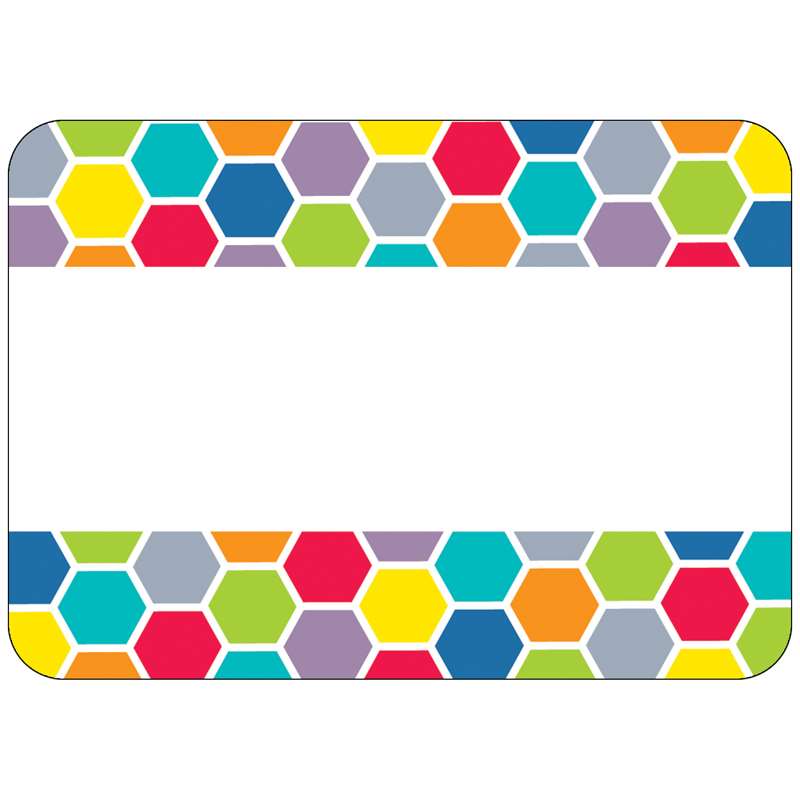 Ctp0949bn Hexagon Name Tags - Pack Of 6