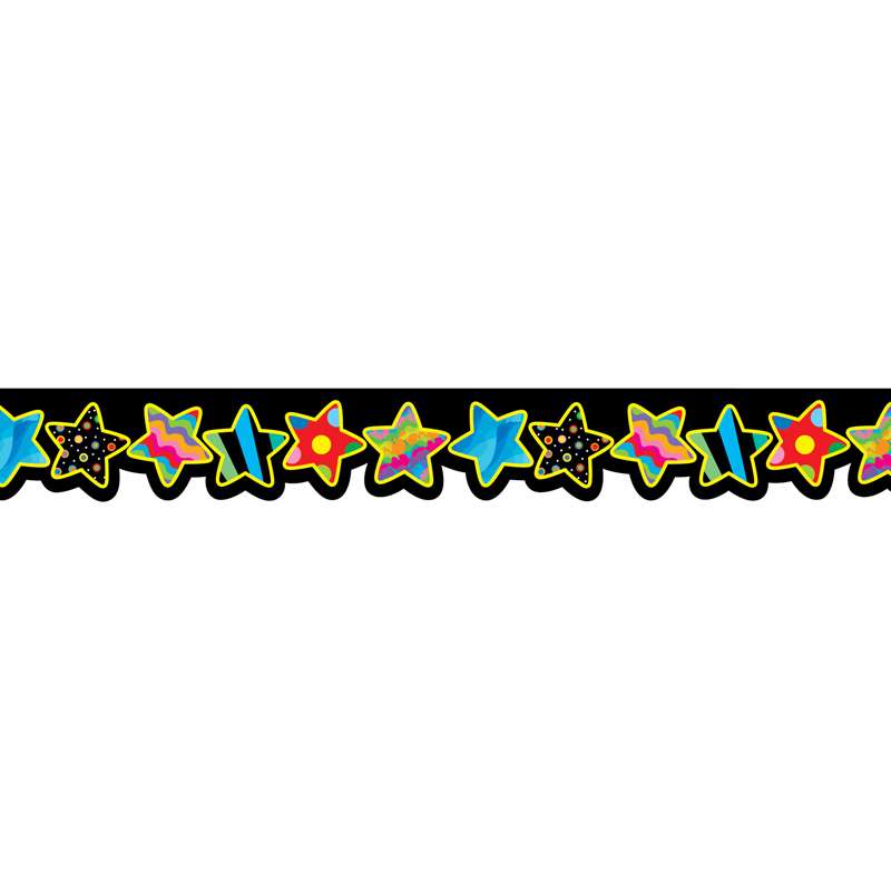 Ctp5841bn Poppin Patterns Stars Border - Pack Of 6