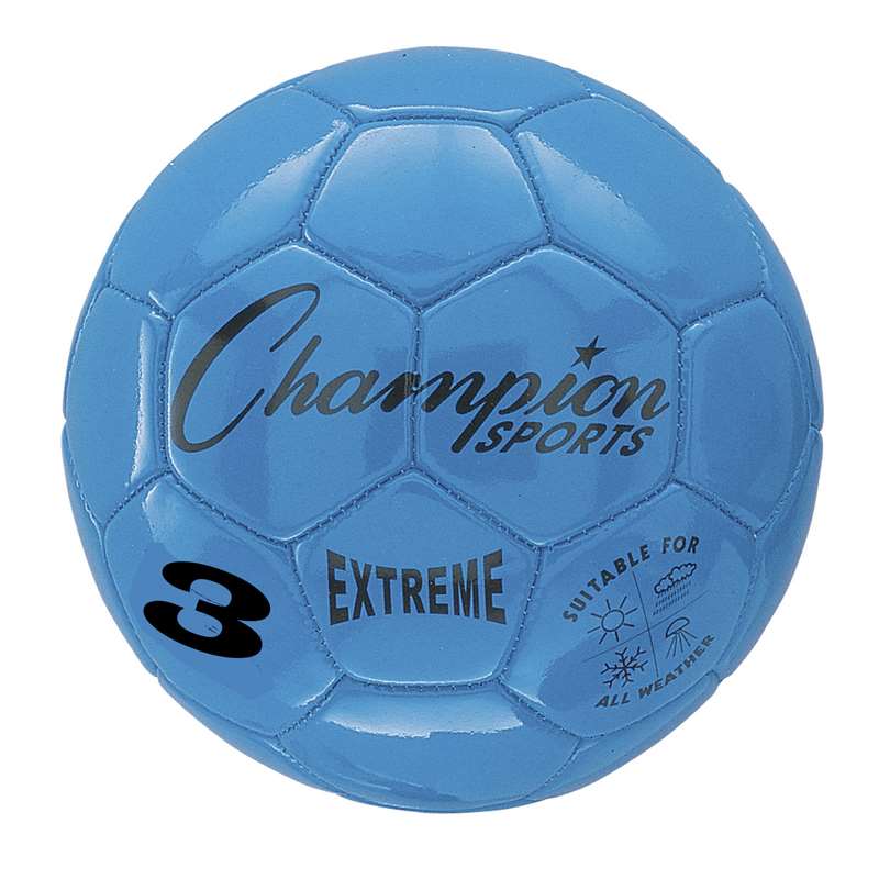 Chsex3blbn Soccer Ball Size 3 Composite, Blue - Pack Of 2