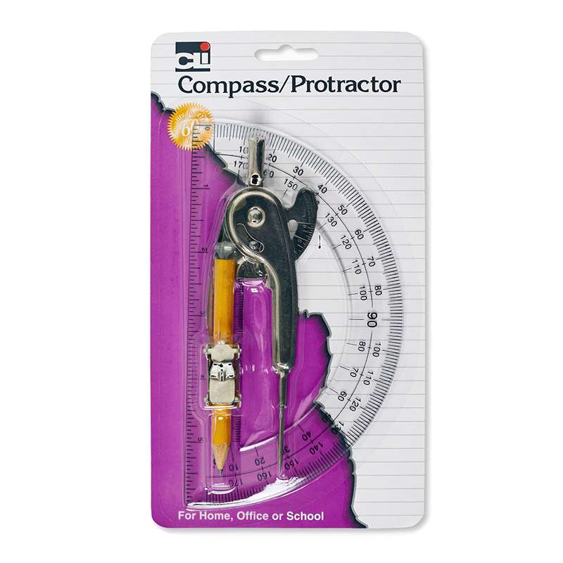 Charles Leonard Chl80960bn 6 In. Compass Ball Bearing Protractor - Pack Of 12