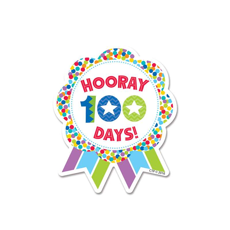 Ctp1800bn Hooray 100 Days Ribbon Reward - Pack Of 6