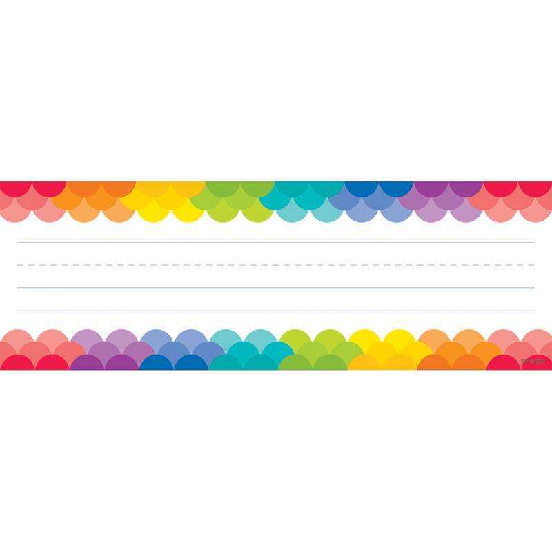 Ctp4401bn Rainbow Scallops Name Plates - Pack Of 6